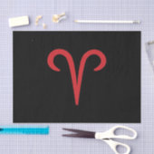 ARIES Ram Red Fire Sign Astrologie Zodiac Party Seidenpapier (Handwerk)