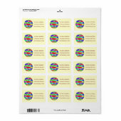 Aries Ram Star Sign Rainbow Name Tag Geschenk Tag Adressaufkleber (Vorne)