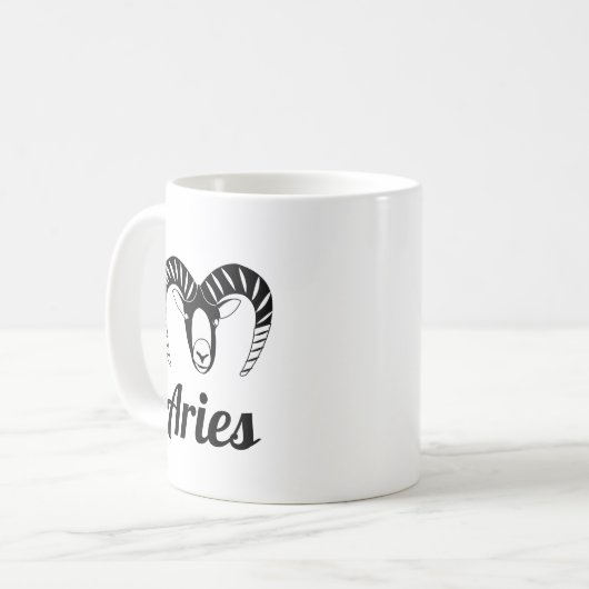 Aries Ram Symbol Astrologisches Zeichen Kaffeetasse (Vorderseite Links)