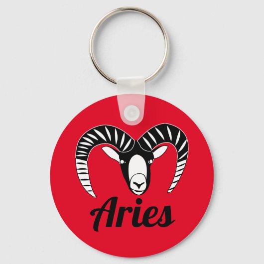 Aries Ram Symbol Astrologisches Zeichen Schlüsselanhänger (Vorderseite)