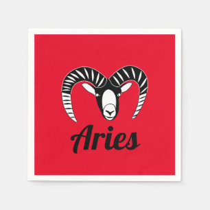 Aries Ram Symbol Astrologisches Zeichen Serviette