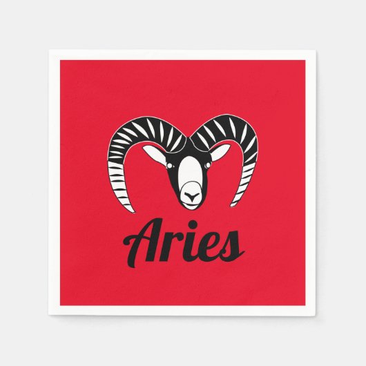 Aries Ram Symbol Astrologisches Zeichen Serviette (Vorderseite)