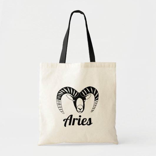 Aries Ram Symbol Astrologisches Zeichen Tragetasche (Vorne)