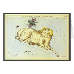 Aries Ram, Vintage Konstellation, Urania-Spiegel