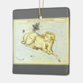 Aries Ram, Vintage Konstellation, Urania-Spiegel Keramikornament (Links)