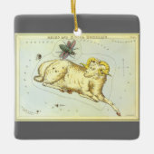 Aries Ram, Vintage Konstellation, Urania-Spiegel Keramikornament (Vorderseite)