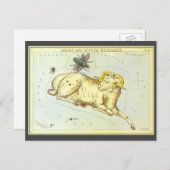 Aries Ram, Vintage Konstellation, Urania-Spiegel Postkarte (Vorne/Hinten)