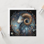Aries Ram Zodiac Astrology Mystical Birthday Karte (Vorderseite/Rückseite Beispiel)