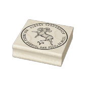 Aries Ram Zodiac Handgezeichnet Wappen | RÜCKSENDE Gummistempel (Stempel)