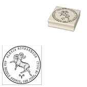 Aries Ram Zodiac Handgezeichnet Wappen | RÜCKSENDE Gummistempel (Stempel)