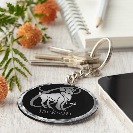 Aries ♈ Ram - Zodiac-Zeichen Schlüsselanhänger (Seite)