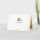 Aries rammen mit Golden Horns Astrologie Gruß 1 Karte (Rückseite)