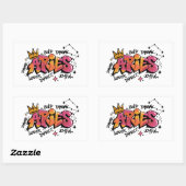 Aries Rechteckiger Aufkleber (Blatt)