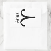 Aries Rechteckiger Aufkleber (Tasche)