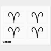Aries Rechteckiger Aufkleber (Blatt)