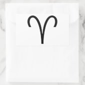Aries Rechteckiger Aufkleber (Tasche)