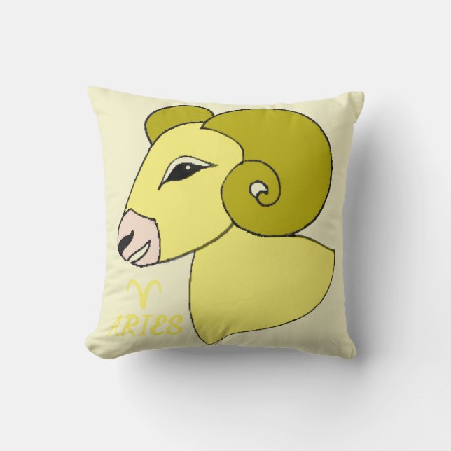 Aries Reversible Throw Pillow Kissen (Vorderseite)