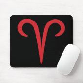 ARIES Rote Astrologie Zodiac März April Geburtstag Mousepad (Mit Mouse)