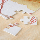 Aries Roter Goldplaneten in Rotem Stamm Blume Puzzle (Seite)