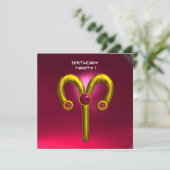 ARIES RUBY , hellgelb rosa Ankündigung (Stehend Vorderseite)