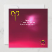 ARIES RUBY , hellgelb rosa Ankündigung (Rückseite)
