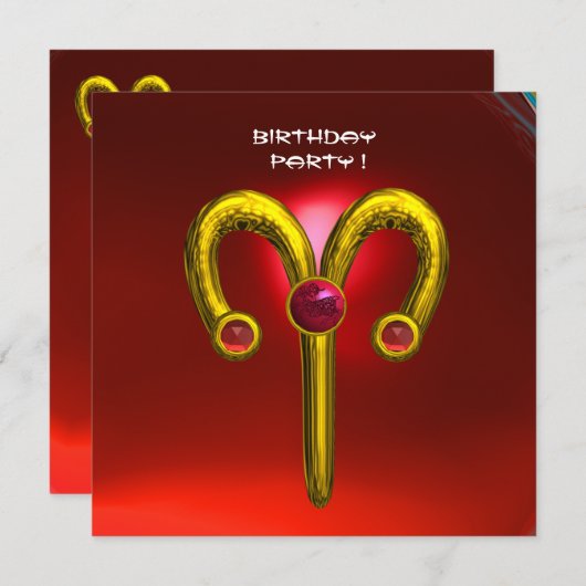 ARIES RUBY, hellgelb rot Ankündigung (Vorne/Hinten)