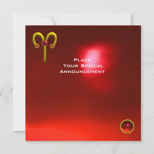 ARIES RUBY, hellgelb rot Ankündigung (Rückseite)