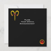 ARIES RUBY, hellgelb, rot Ankündigung (Rückseite)