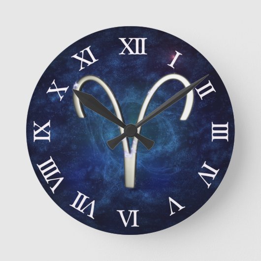 Aries Runde Wanduhr (Vorderseite)