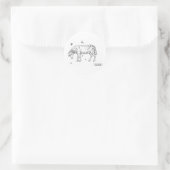 Aries Runder Aufkleber (Tasche)