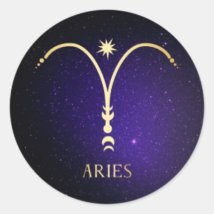 Aries Runder Aufkleber