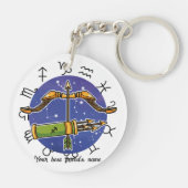 Aries & Sagittarius Custom Keychain Schlüsselanhänger (Rückseite)