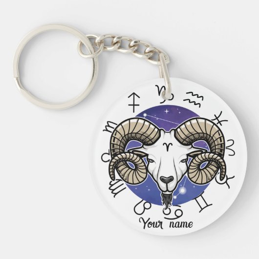 Aries & Sagittarius Custom Keychain Schlüsselanhänger (Vorderseite)
