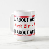 Aries Saison Kaffeetasse (Vorderseite Links)