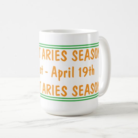 Aries Saison Kaffeetasse (VorderseiteRechts)