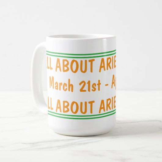 Aries Saison Kaffeetasse (Vorderseite Links)