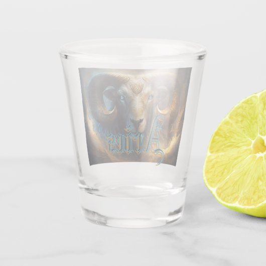 Aries Schnapsglas (Rückseite)