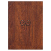 Aries Sign on Mahogany wie Printdekor Tischdecke (Vorderseite)
