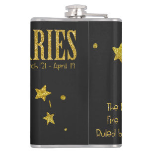 Aries Star Sign Flachmann