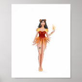 Aries Star Sign Wall Art, Minimalist Zodiac Poster (Vorne)