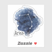 Aries Starry Night Constellation Contour Aufkleber (Blatt)