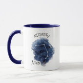 Aries Starry Night Constellation Individuelle Name Tasse (Links)