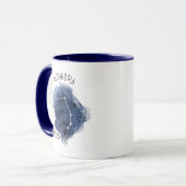 Aries Starry Night Constellation Individuelle Name Tasse (Vorderseite Links)