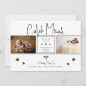 Aries Stars Foto Baby Birth Ankündigung (Vorderseite)