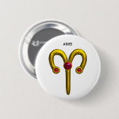 ARIES-STERNZEICHEN-GEBURTSJEWEL BUTTON (Vorne & Hinten)