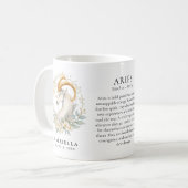 Aries-Sternzeichen-Horoskop Persönliches Geschenk Kaffeetasse (Vorderseite Links)