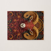 Aries-Sternzeichen-Papier-Quilling Puzzle (Horizontal)