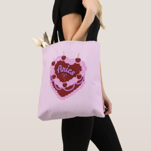 Aries-Sternzeichen-Pastell-Herz-Geburtstagskuchen Tasche