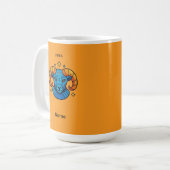 Aries-Sternzeichen Pop Art Retro-Widder-Illustrati Kaffeetasse (Vorderseite Links)