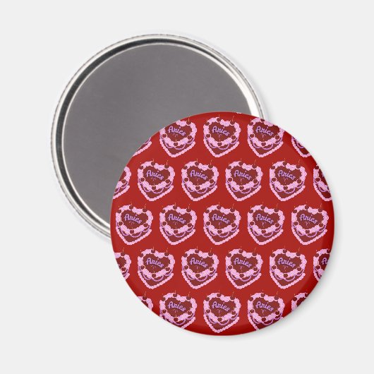Aries-Sternzeichen-Schmetterlings-Herz-Geburtstags Magnet (Vorderseite/Rückseite)